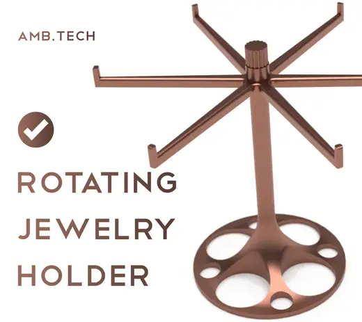 Rotating Jewelry Holder v3 - no supports < 30grams