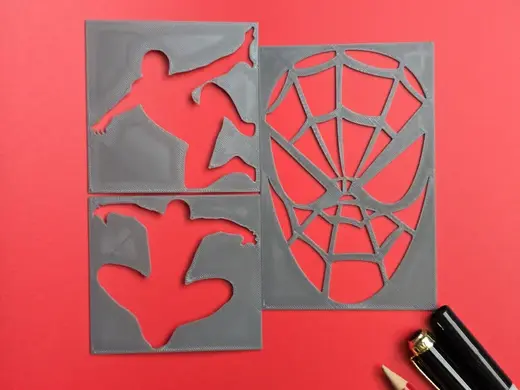 Spidey Spiderman Stencil Drawing Painting
