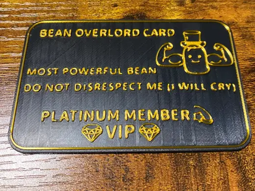 Bean overlord card!