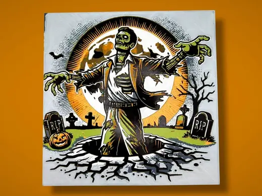Grave Intentions - Zombie - Halloween Hueforge