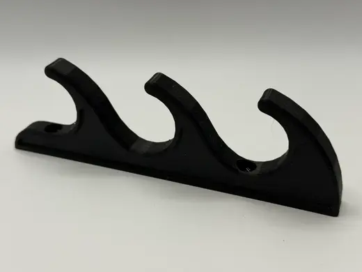 Wall-Mounted Fishing Pole Rack (Holds 3 Poles)