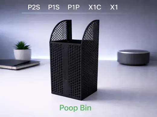 Magnetic Poop Bin (P2S, X1C, X1, P1P, P1S)