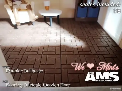 WLM - Modular Dollhouse - Intricate Wood Flooring