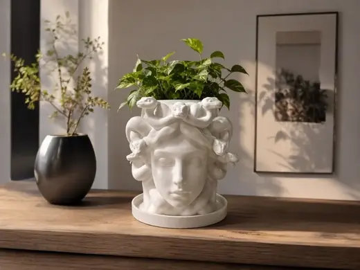 Medusa Planter – Elegant Vase with Drainage System