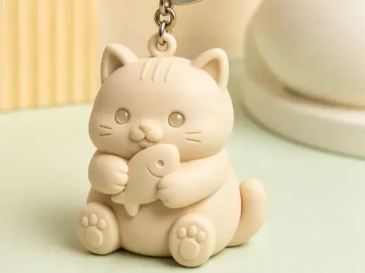 小猫抱鱼挂饰