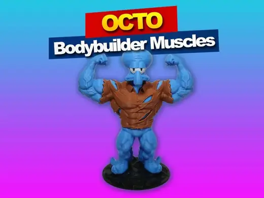 Muscular Octo Spongebob-Inspired Cartoon