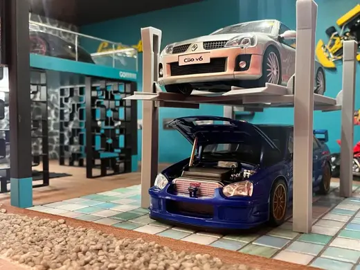 carlift 1:18 garage diorama car lift diecast