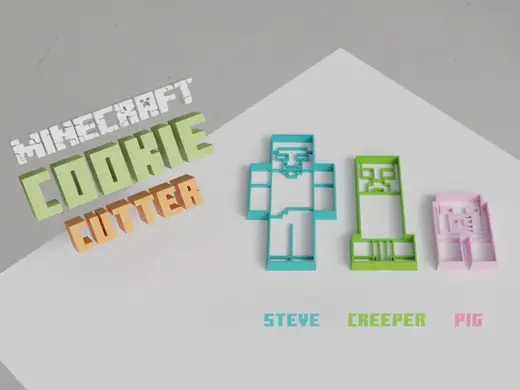 Minecraft Cookie/Playdoh Cutter