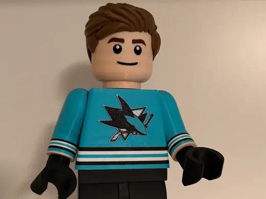 Macklin Celebrini Brick Figure