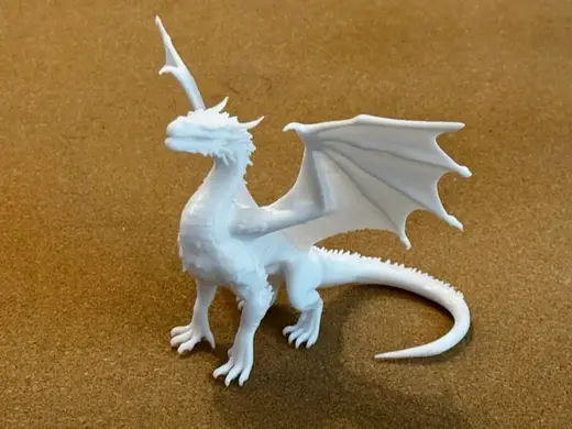 Standing dragon figure, high detail, 15 cm wide