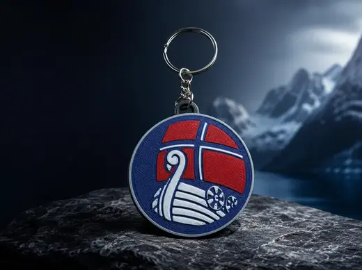 Viking longships keychain