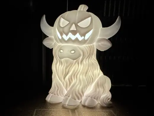 Hochlandrind Grusel Lampe