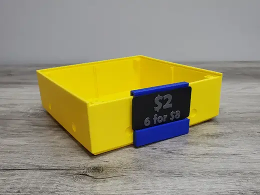 Front Price Tag Mount For Vendor Storage/ Display