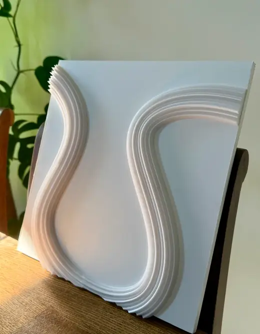 Curved Echo – Modern Decorative 3D Wall Art