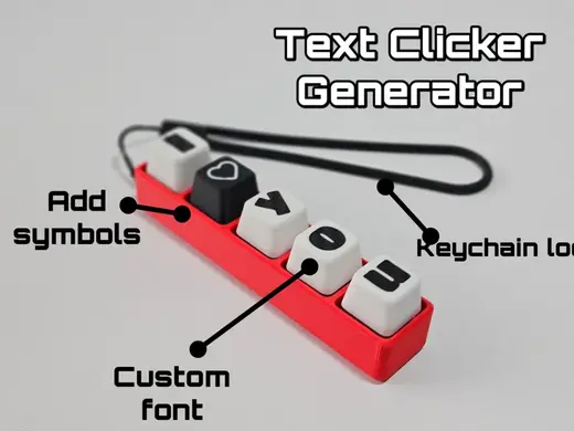 Text Clicker Generator | No CAD or Modeling