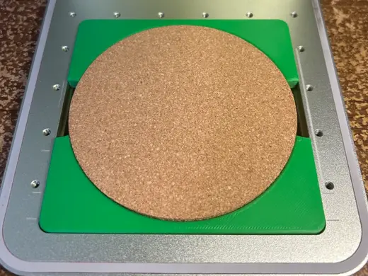 XTOOL F1 Cork Coaster (100mm) Jig