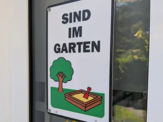 Front Door Sign - in the garden
