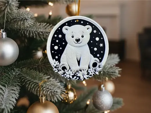 Christmas Polar Bear Decoration