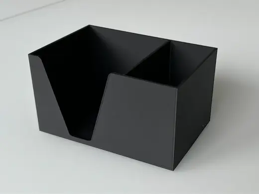 Office organizer box with storage for sticky notes