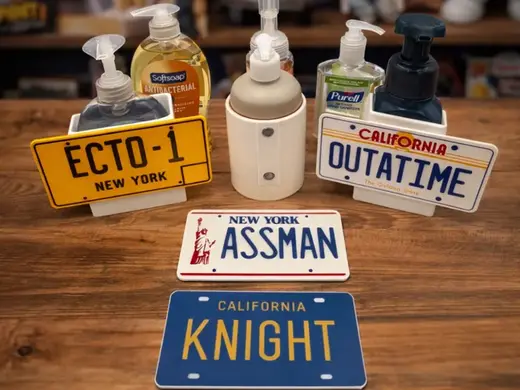 Retro License Plate Magnets - Dispenser Faces