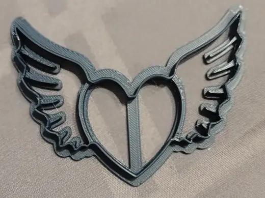 Heart with wings - cookie cutter - Valentine's day