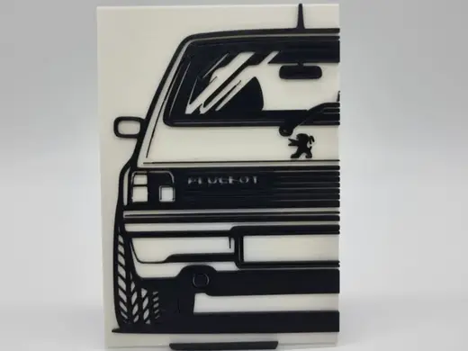 2D Wall Art Peugeot 205 GTI