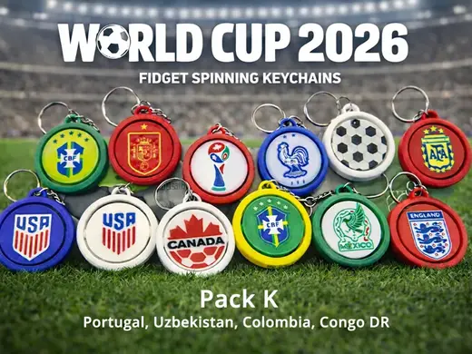 PACK K - World Cup 2026 KeyChain Spinners