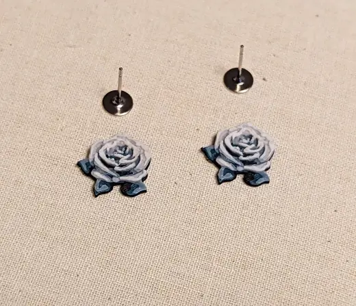 Rose earrings