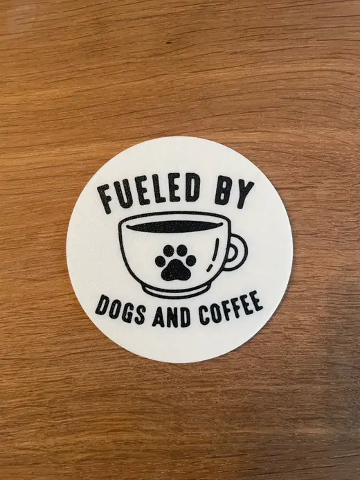 Dogs and coffee Coaster / Cute / Gift Idea / Easy