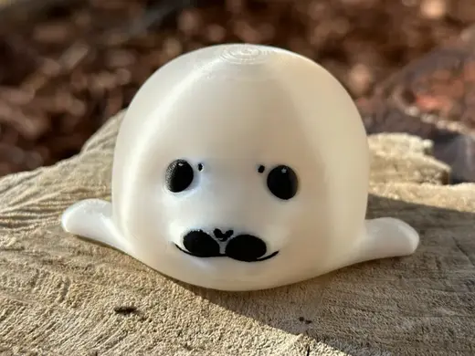 Kawaii Baby Harp Seal, No Supports