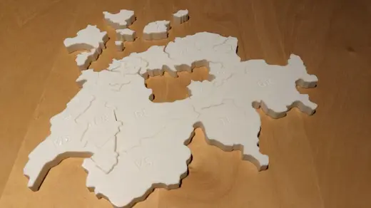 Swiss Cantons Puzzle (26 Pieces)