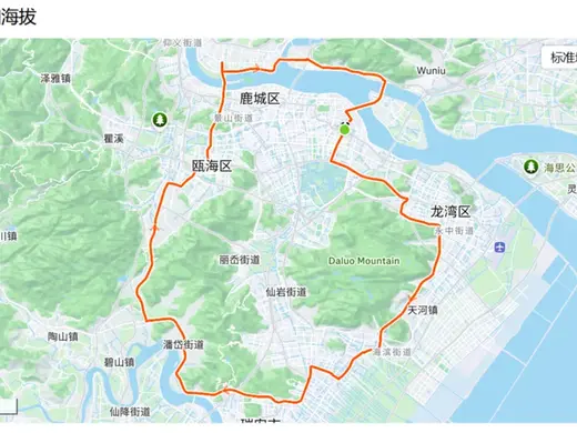 温州大环线骑行路线