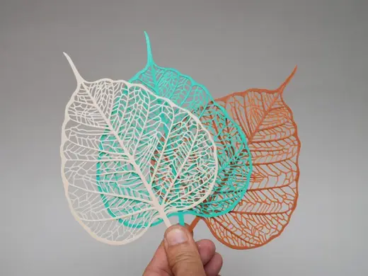 Bodhi Leaf Vein Art | Elegant Flat 3D Print
