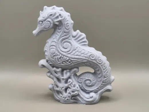 Seahorse on coral