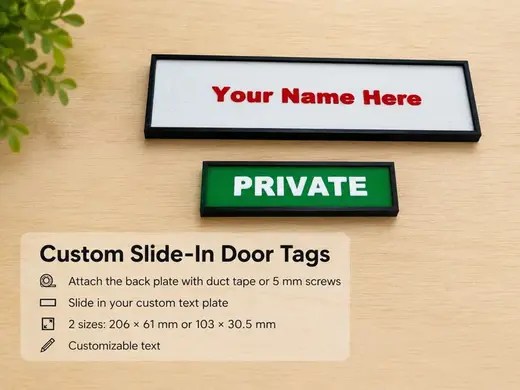 Custom Slide-In Door Tags / Wall Signs