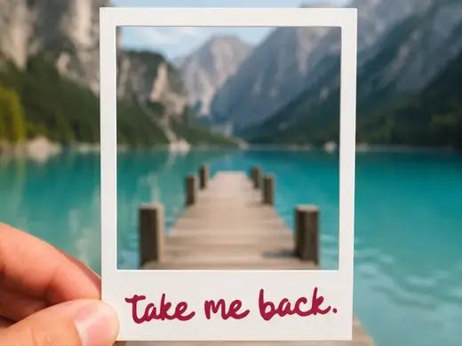 Polaroid Rahmen "take me back" für Erinnerungen