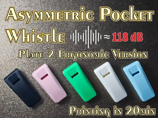 Asymmetric Design Loud Pocket Whistle