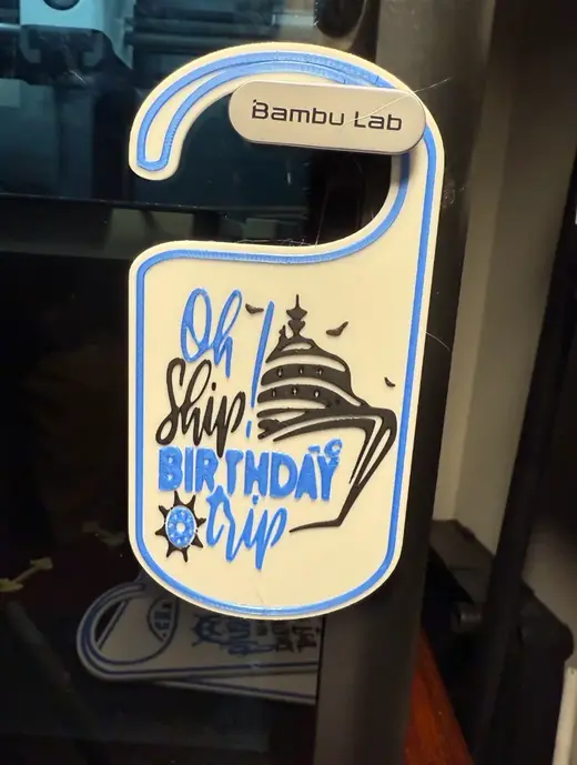 OH SHIP! BIRTHDAY TRIP DOOR HANGER