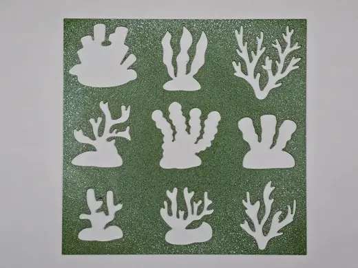 Sea Plant Marine Sea Stencil Template Nature