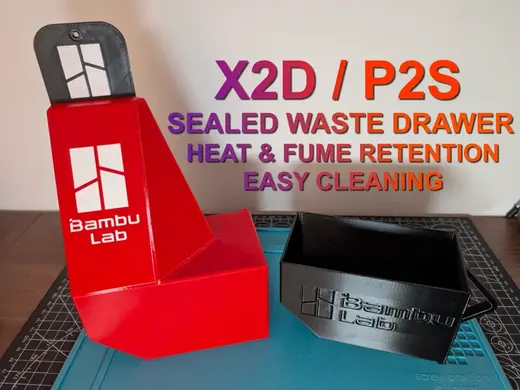X2D/P2S/P1S Sealed Waste Drawer (Poop Chute) V2