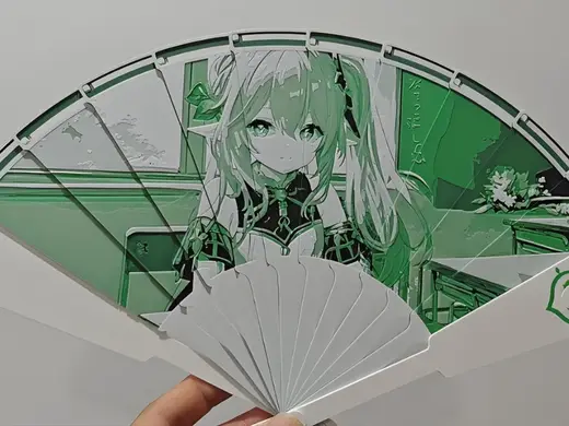 纳西妲 折扇 可自由diy扇面 genshin impact hand fan 扇子