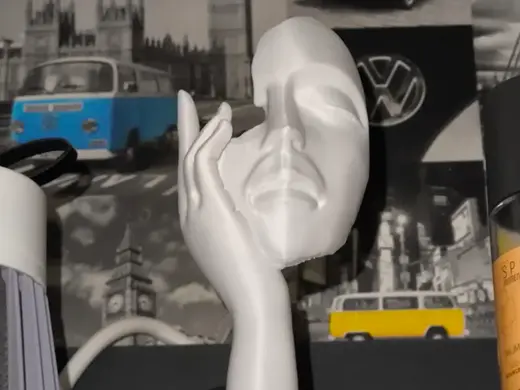 Heimdekoration Akzentkunst Frau Gesicht Statue 1/3