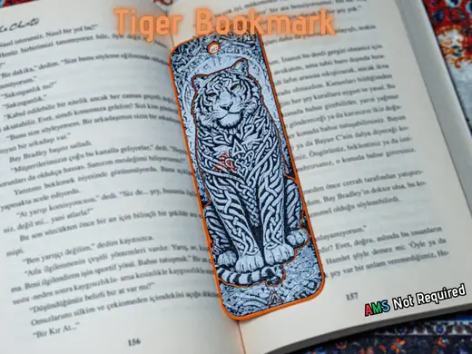Celtic Knot Tiger - Hueforge Bookmark