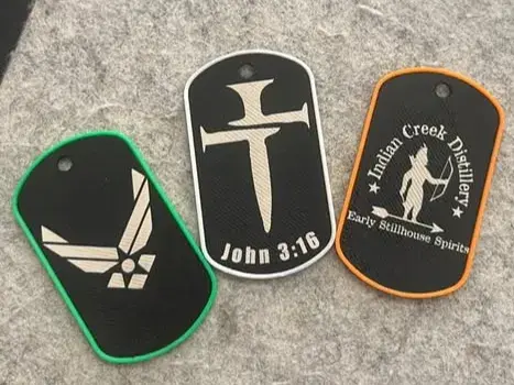 US Military size dog tag blank