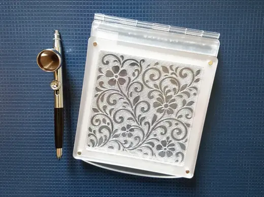 Flowers and Swirls (Filagree) Stencil, Cookie Art
