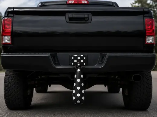 Dangling Trailer Hitch Cover - Angina Pectoris