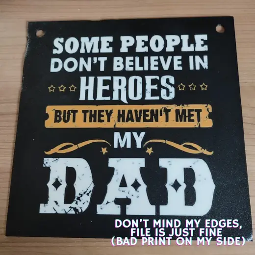 Multicolor Father's Day Hero Sign Plaque