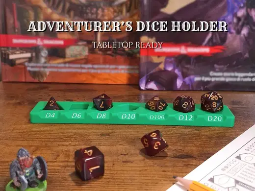 Adventurer's Dice Holder - for DnD and any TTRPG