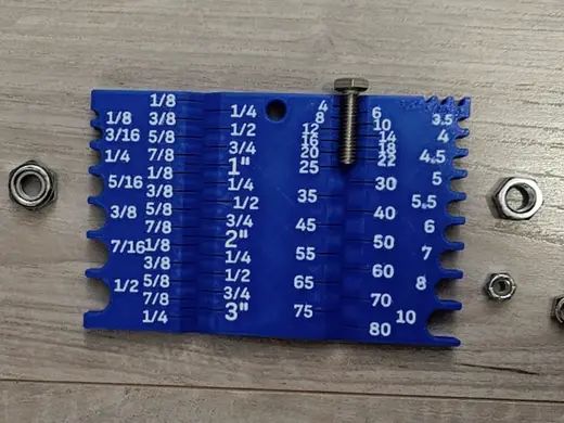 Nut & bolt Measure Pro Gauge - SAE and Metric