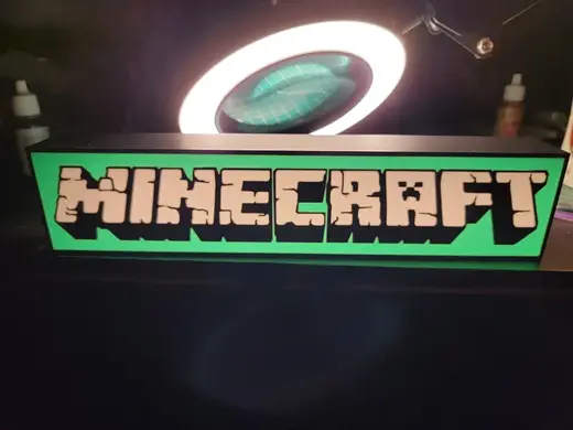 Minecraft Logo Light Box